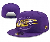 Lakers Team Logo Tear Purple New Era Adjustable Hat YD,baseball caps,new era cap wholesale,wholesale hats